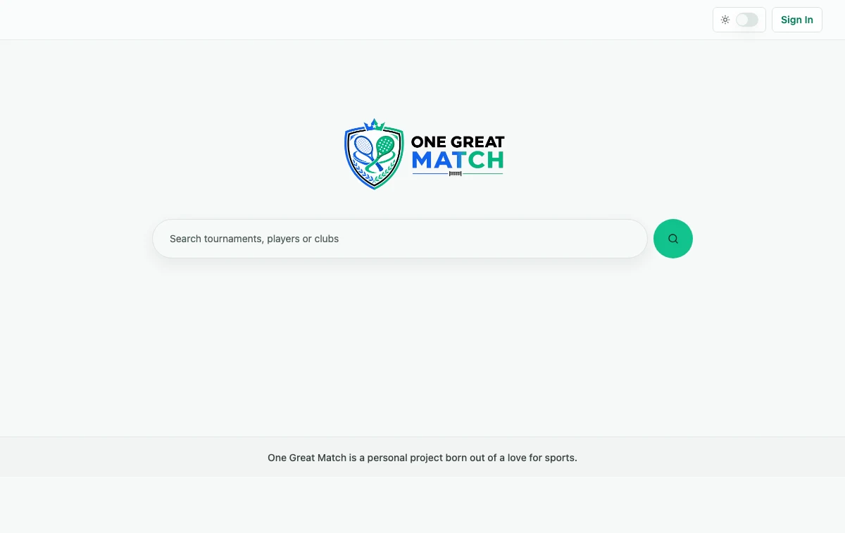 Find tournaments, rivals or yourself